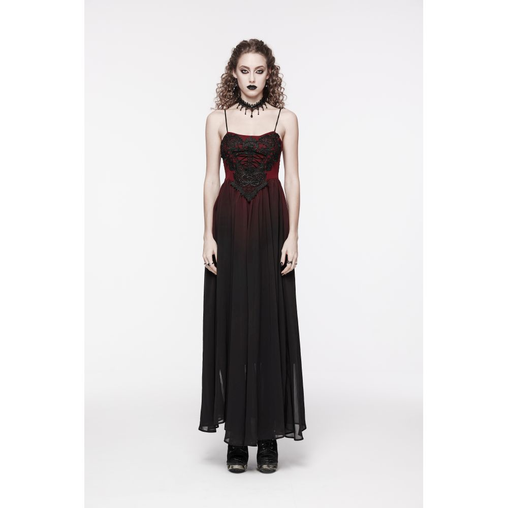 Punk Rave - Alluria Maxi long dress - Black/Red